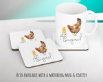Personalised Chicken & Chick Cushion Gift Printed Name Design Bird Cushion Throw Pillow Gift For Mum Dad Friend Bedroom Birthday Gift CS148