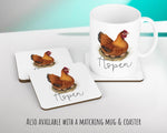 Personalised Chicken Cushion Gift Printed Name Design Farm Bird Cushion Throw Pillow Gift For Mum Dad Friend Bedroom Birthday Gift CS145
