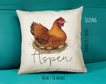 Personalised Chicken Cushion Gift Printed Name Design Farm Bird Cushion Throw Pillow Gift For Mum Dad Friend Bedroom Birthday Gift CS145