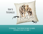 Personalised Elephant Giraffe Cushion Gift - Printed Name Design Safari Cushion Throw Pillow Gift Boy Girl Kids Bedroom Birthday Gift CS173