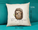 Personalised Hedgehog Cushion Gift Printed Name Design - Cushion Throw Pillow Gift For Mum Dad Friend Bedroom Birthday Christmas Gift CS087