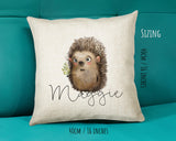 Personalised Hedgehog Cushion Gift Printed Name Design - Cushion Throw Pillow Gift For Mum Dad Friend Bedroom Birthday Christmas Gift CS087