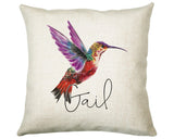 Personalised Hummingbird Cushion Gift Printed Name Design - Cushion Throw Pillow Gift For Mum Friend Bedroom Birthday Christmas Gift CS081