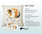 Personalised Guinea Pig Cushion Gift Printed Name Design - Cushion Throw Pillow Gift For Mum Friend Bedroom Birthday Christmas Gift CS330