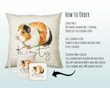 Personalised Guinea Pig Cushion Gift Printed Name Design - Cushion Throw Pillow Gift For Mum Friend Bedroom Birthday Christmas Gift CS330