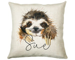 Personalised Sloth Cushion Gift Printed Name Design - Cushion Throw Pillow Gift For Mum Dad Friend Bedroom Birthday Christmas Gift CS079