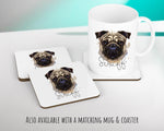 Personalised Pug Cushion Gift Printed Name Design - Cushion Throw Pillow Gift For Dog Lover Dog Mum Dad CS301