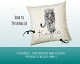 Personalised Tiger Cushion Gift Printed Name Design Big Cat Cushion Throw Pillow Gift For Mum Dad Friend Bedroom Birthday Gift CS136
