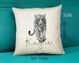 Personalised Tiger Cushion Gift Printed Name Design Big Cat Cushion Throw Pillow Gift For Mum Dad Friend Bedroom Birthday Gift CS136