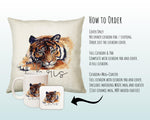 Personalised Tiger Cushion Gift Printed Name Design Big Cat Cushion Throw Pillow Gift For Mum Dad Friend Bedroom Birthday Gift CS138