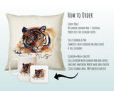 Personalised Tiger Cushion Gift Printed Name Design Big Cat Cushion Throw Pillow Gift For Mum Dad Friend Bedroom Birthday Gift CS138