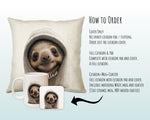Birthday Gift For Boy Girl Sloth Cushion Gift Printed Name Design Cushion Throw Pillow Gift For Girls Nursery Bedroom Animal Gift CS533