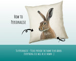 Birthday Gift For Boy Baby Hare Cushion Gift Printed Name Design Cushion Throw Pillow Gift For Boys Nursery Bedroom Animal Pony Gift CS543