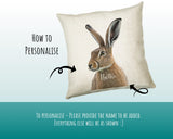 Birthday Gift For Boy Baby Hare Cushion Gift Printed Name Design Cushion Throw Pillow Gift For Boys Nursery Bedroom Animal Pony Gift CS543