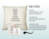Personalised 1st Anniversary Cotton Gift Cushion One Year Custom Design Gift Valentines Present - Wedding Cushion Pillow Gift CS467