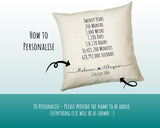 Personalised 20th Anniversary Cotton Gift Cushion Twenty Years Custom Design Gift Valentines Present - Wedding Cushion Pillow Gift CS472