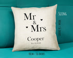 Personalised 2nd Anniversary Cotton Gift Cushion Two Years Custom Design Gift Valentines Present - Wedding Cushion Pillow Gift CS327