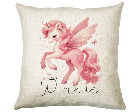 Personalised Horse Lover Cushion Gift Printed Name Design - Cushion Throw Pillow Gift For Boys Nursery Bedroom Birthday Gift G017