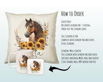 Personalised Horse Lover Cushion Gift Printed Name Design - Cushion Throw Pillow Gift For Boys Nursery Bedroom Birthday Gift G001