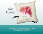 Personalised Elephant Hawk Moth Cushion Gift Printed Name Design - Cushion Throw Pillow Gift For Bedroom Birthday Christmas Gift CS559