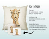 Personalised Camel Cushion Gift Printed Name Design-Cushion Throw Pillow Gift For Him/Her Sitting Room Bedroom Birthday Christmas Gift CS478