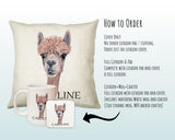 Personalised Alpaca Cushion Gift Printed Name Design - Cushion Throw Pillow Gift For Him/Her Sitting Room Bedroom Birthday Gift CS479