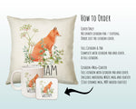 Personalised Fox Cushion Gift Printed Name Design - Cushion Throw Pillow Gift For Him/Her Sitting Room Bedroom Birthday Christmas Gift CS474
