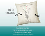 Personalised Holding Hands Gift Cushion Two Years Custom Design Gift Present - Wedding Cushion Pillow Gift STC0099