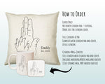 First Fathers Day Cushion Personalised Gift for Dad - Our 1st First Fathers Day Gift For Daddy - Dad and Baby Gift from Newborn SMC003