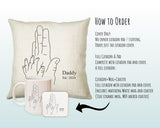 First Fathers Day Cushion Personalised Gift for Dad - Our 1st First Fathers Day Gift For Daddy - Dad and Baby Gift from Newborn SMC003