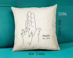 First Fathers Day Cushion Personalised Gift for Dad - Our 1st First Fathers Day Gift For Daddy - Dad and Baby Gift from Newborn SMC003