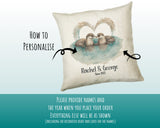 Personalised Valentines Day Otters Cushion Gift - Otterly In Love Cushion Throw Pillow Gift For Him Her Boyfriend Girlfriend Gift CS518