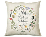 Teacher Appreciation Gift Thank You Cushion Gift - End of School Throw Pillow Gift For Teachers Gift CS211