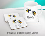 Personalised 2nd Wedding Anniversary Meant To Bee Cushion Gift - Cotton Anniversary Bumble Bee Cushion Throw Pillow Gift For Him Her CS115