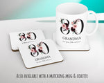 Personalised 80th Birthday Cushion Gift Printed Name Design - Cushion Throw Pillow Gift For Mum Nan Grandma Birthday Gift Idea CS003