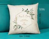 Personalised 50 Year Anniversary Cotton Gift Cushion Custom Design Gift Valentines Present - Wedding Cushion Pillow Gift CS419