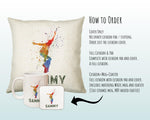 Personalised Skateboarder Cushion Gift Printed Name Design - Custom Sport Decor CS288