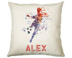 Personalised Football Cushion Gift Printed Name Design - Custom Sport Decor CS287