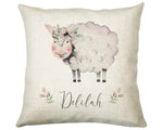 Personalised Sheep Cushion Gift Printed Name Design - Pillow Gift For Girls Boys Nursery Bedroom Farm Animal Decor Birthday Gift CS283