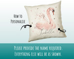 Personalised Swan Cushion Gift Printed Name Design - Pillow Gift For Girls Boys Nursery Bedroom Decor Birthday Gift CS255