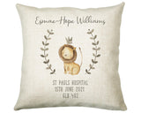Personalised Baby Cushion New Baby Safari Theme Gift Printed Name Design - Pillow Gift For Girls Boys Nursery Bedroom Decor Gift CS235