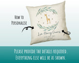 Personalised Baby Cushion New Baby Gift Printed Name Design - Pillow Gift For Girls Boys Nursery Bedroom Decor Gift CS234