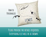 Personalised Rocket Astronaut Cushion Gift Printed Name Design - Pillow Gift For Girls Boys Nursery Bedroom Decor Gift CS452