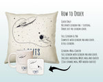 Personalised Rocket Astronaut Cushion Gift Printed Name Design - Pillow Gift For Girls Boys Nursery Bedroom Decor Gift CS452