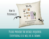 Personalised University Moving Day Name Cushion Gift Printed Name Design - Cushion Throw Pillow Gift For Plant Lover Christmas Gift CS377