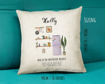 Personalised University Moving Day Name Cushion Gift Printed Name Design - Cushion Throw Pillow Gift For Plant Lover Christmas Gift CS377
