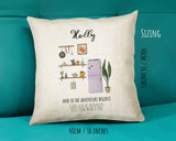 Personalised University Moving Day Name Cushion Gift Printed Name Design - Cushion Throw Pillow Gift For Plant Lover Christmas Gift CS377