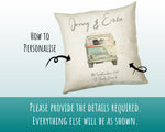 Personalised Just Married Cushion Wedding Gift Printed Name Design - Cushion Pillow Gift For Newly Married Couple Wedding Anniversary CS226