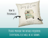 Personalised Just Married Cushion Wedding Gift Printed Name Design - Cushion Pillow Gift For Newly Married Couple Wedding Anniversary CS226