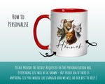 Cat Gift For Cat Lovers - Personalised Coffee Mug with Name - Cat Themed Gift for Cat Owner - Gift for Girls - Watercolour Warrior MGZ547